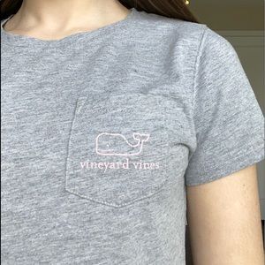 Vineyard Vines Pink and Gray Tee